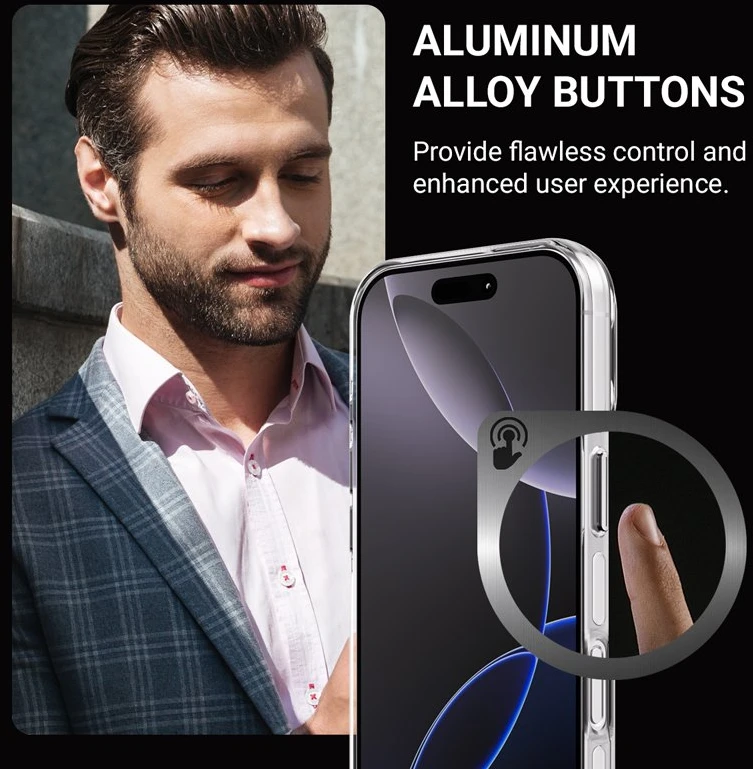 Crong Clear MAG Pro - dėklas Apple iPhone 16 Pro Max MagSafe skaidrus