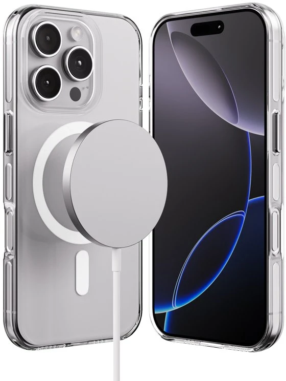 Crong Clear MAG Pro - dėklas Apple iPhone 16 Pro Max MagSafe skaidrus
