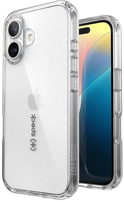 Speck „Gemshell“ dėklas, skirtas „iPhone 16“, permatomas
