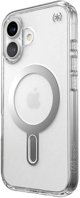Dėklas Speck Presidio Perfect-Clear ClickLock & MagSafe do iPhone 16 permatomas
