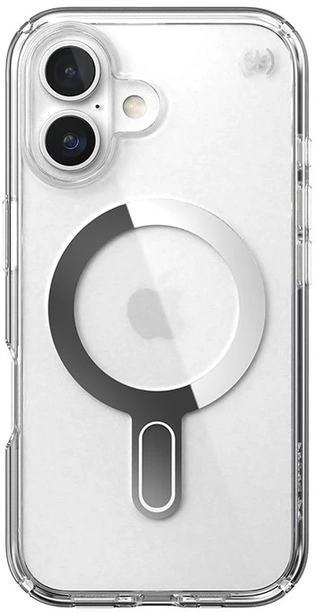 Dėklas Speck Presidio Perfect-Clear ClickLock & MagSafe do iPhone 16 permatomas