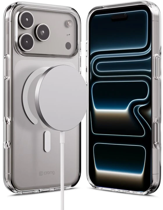 „Crong Clear MAG“ dėklas – „MagSafe Apple iPhone 17 Pro Max“ skaidrus