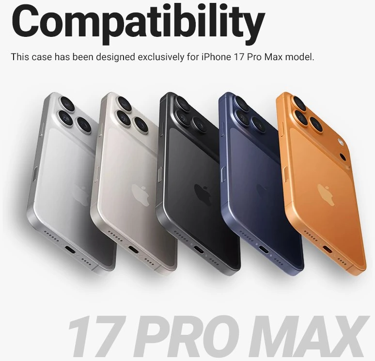„Crong Clear MAG“ dėklas – „MagSafe Apple iPhone 17 Pro Max“ skaidrus