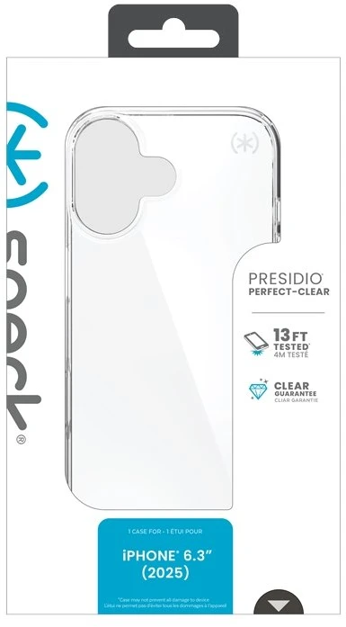 Speck Presidio Perfect-Clear - dėklas skirtas Apple iPhone 17 Clear
