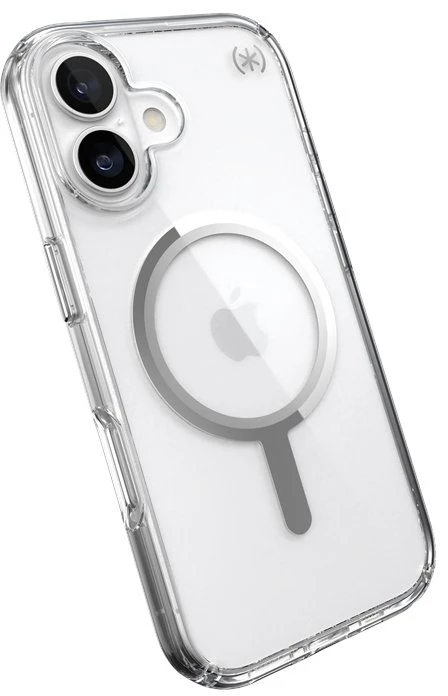 Speck Presidio Perfect Clear MagSafe - dėklas skirtas Apple iPhone 17 Clear / Sidabrinis