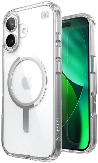 Speck Presidio Perfect Clear MagSafe - dėklas skirtas Apple iPhone 17 Clear / Sidabrinis