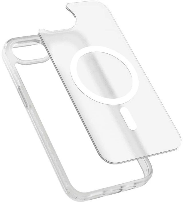 Permatomas dėklas iPhone 17e / 16e Crong Hybrid Matte Magnetic