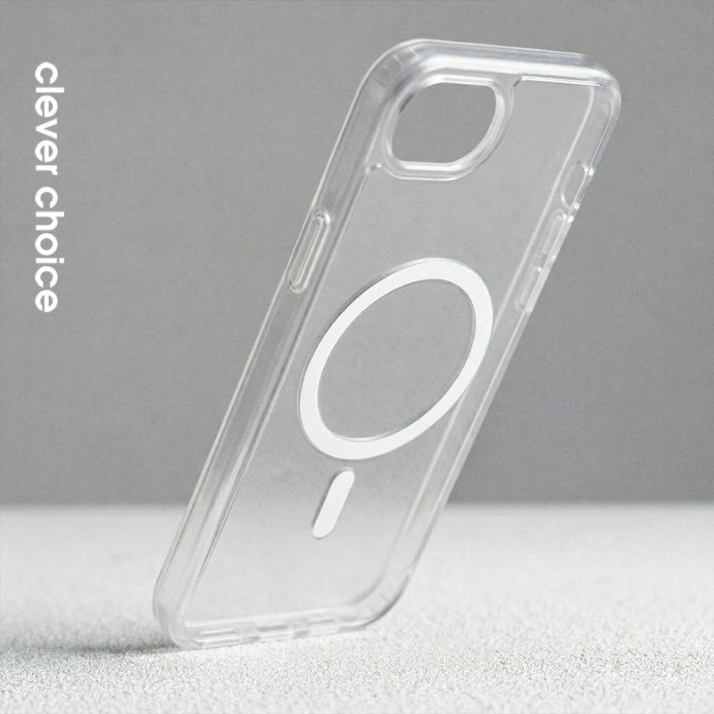 Permatomas dėklas iPhone 17e / 16e Crong Hybrid Matte Magnetic