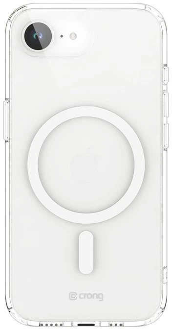 Crong Clear MAG dangtelis – iPhone 16e MagSafe dėklas (skaidrus)