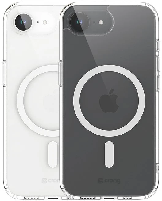Crong Clear MAG dangtelis – iPhone 16e MagSafe dėklas (skaidrus)