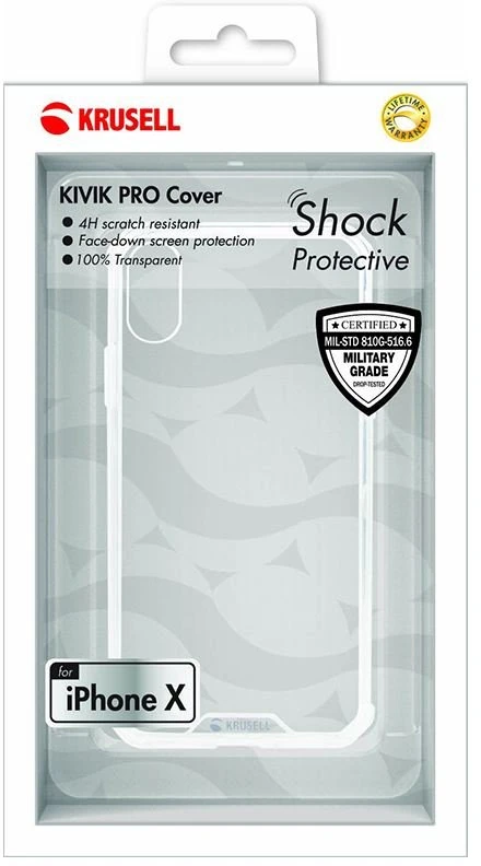 Krusell Kivik Pro Cover - dėklas skirtas Apple iPhone X Transparent