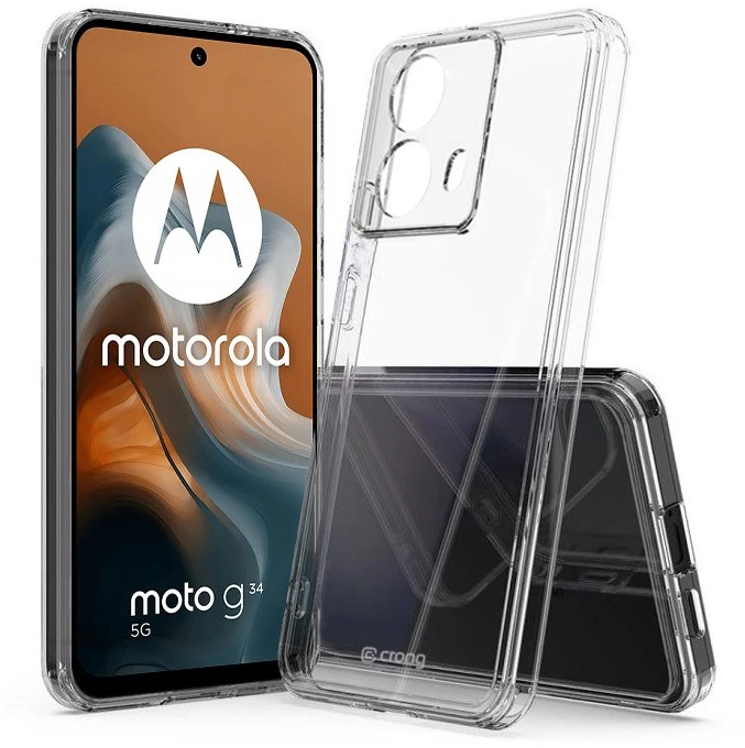 Crong Crystal Shield Cover - dėklas skirtas Motorola Moto G34 Transparent