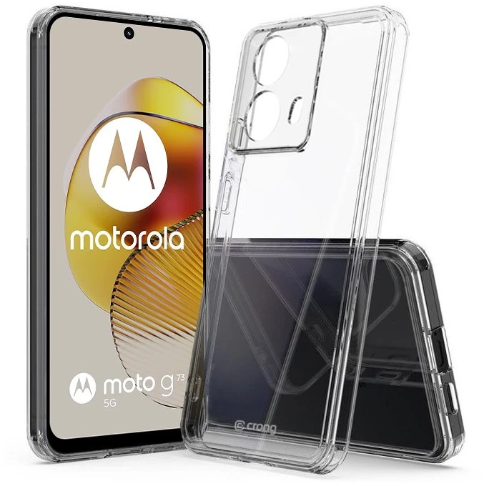 Crong Crystal Shield Cover - dėklas skirtas Motorola Moto G73 Transparent