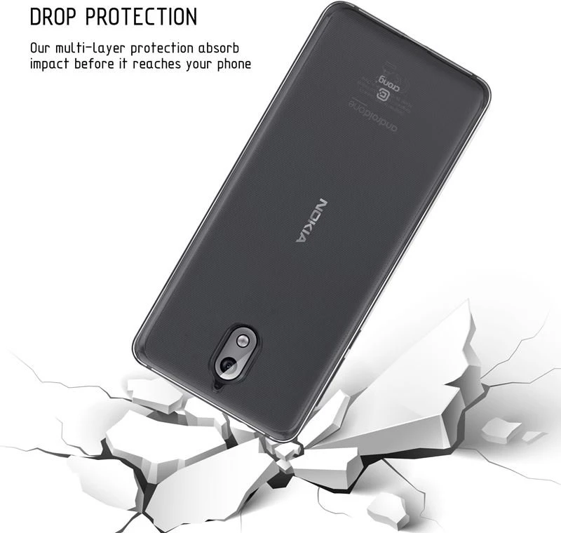 Crong Crystal Slim Cover - Protective dėklas skirtas Nokia 3.1 clear