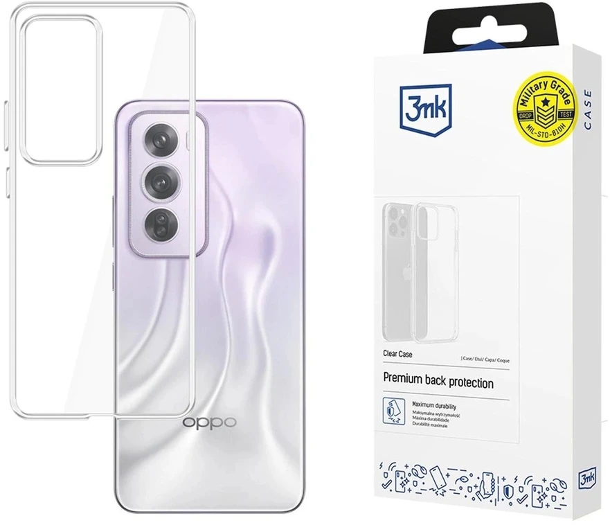 3mk dėklas telefonui skaidrus Oppo Reno 12 - dėklas telefonui skaidrus