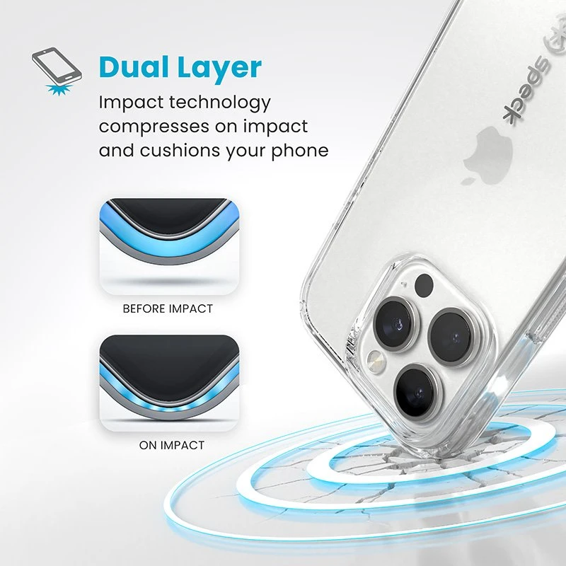 Dėklas Speck Gemshell do iPhone 16 Pro permatomas