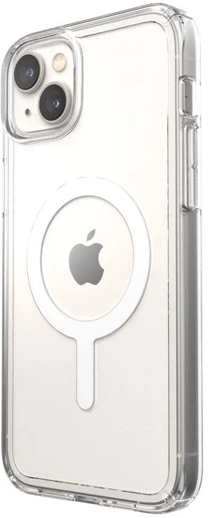 Dėklas Speck Gemshell + MagSafe, skirtas iPhone 14 Plus su puse mikrobano (skaidrus)