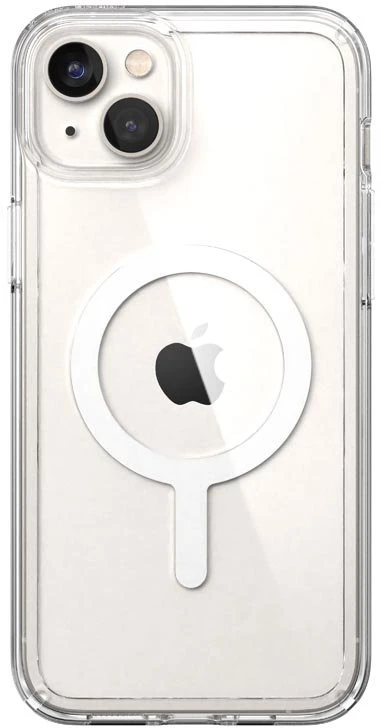 Dėklas Speck Gemshell + MagSafe, skirtas iPhone 14 Plus su puse mikrobano (skaidrus)