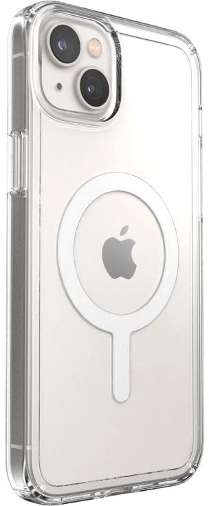 Dėklas Speck Gemshell + MagSafe, skirtas iPhone 14 Plus su puse mikrobano (skaidrus)