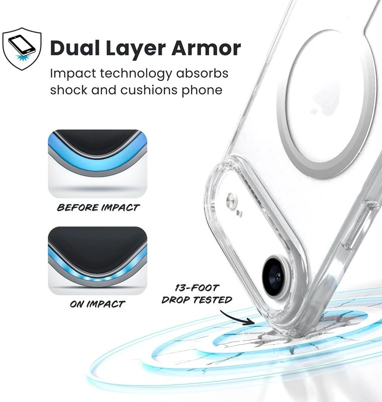 Speck Presidio Perfect Clear MagSafe - dėklas Apple iPhone Air Clear / Sidabrinis