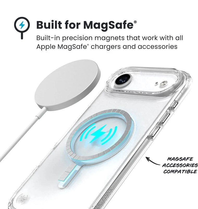 Speck Presidio Perfect Clear MagSafe - dėklas Apple iPhone Air Clear / Sidabrinis