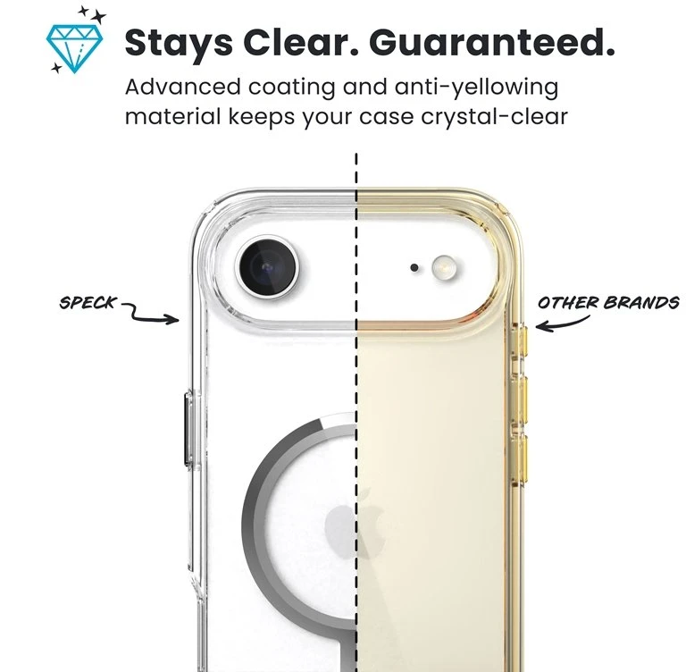 Speck Presidio Perfect Clear MagSafe - dėklas Apple iPhone Air Clear / Sidabrinis