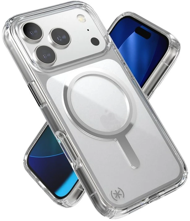 Speck Presidio Perfect Clear MagSafe - dėklas Apple iPhone 17 Pro Clear / Sidabrinis