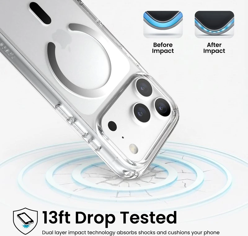 Permatomas dėklas Speck Presidio Perfect-Clear MagSafe iPhone 18 Pro / 17 Pro