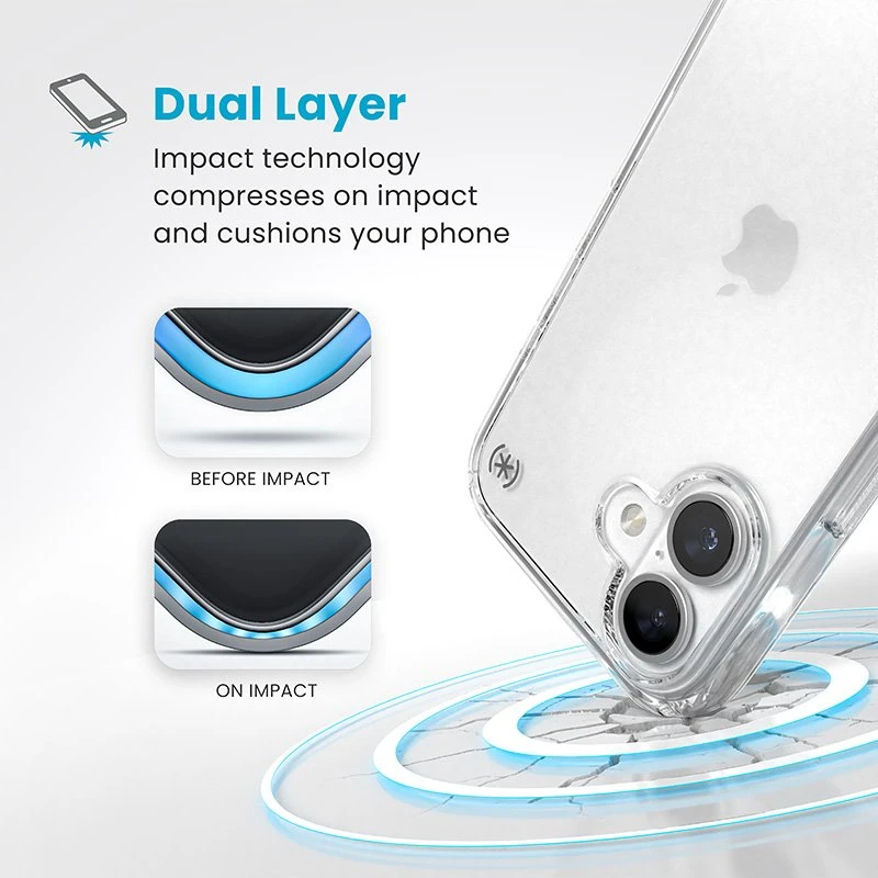 Speck Presidio Perfect-Clear - dėklas skirtas Apple iPhone 16 Clear