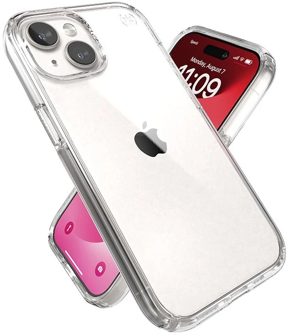 Speck Presidio Perfect-Clear - dėklas skirtas Apple iPhone 16e / Apple iPhone 15 / Apple iPhone 14 / Apple iPhone 13 Clear