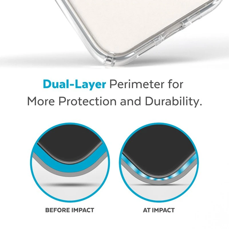 Speck Presidio Perfect-Clear + MagSafe - dėklas skirtas Apple iPhone 15 Plus / 14 Plus su MICROBAN coating Clear
