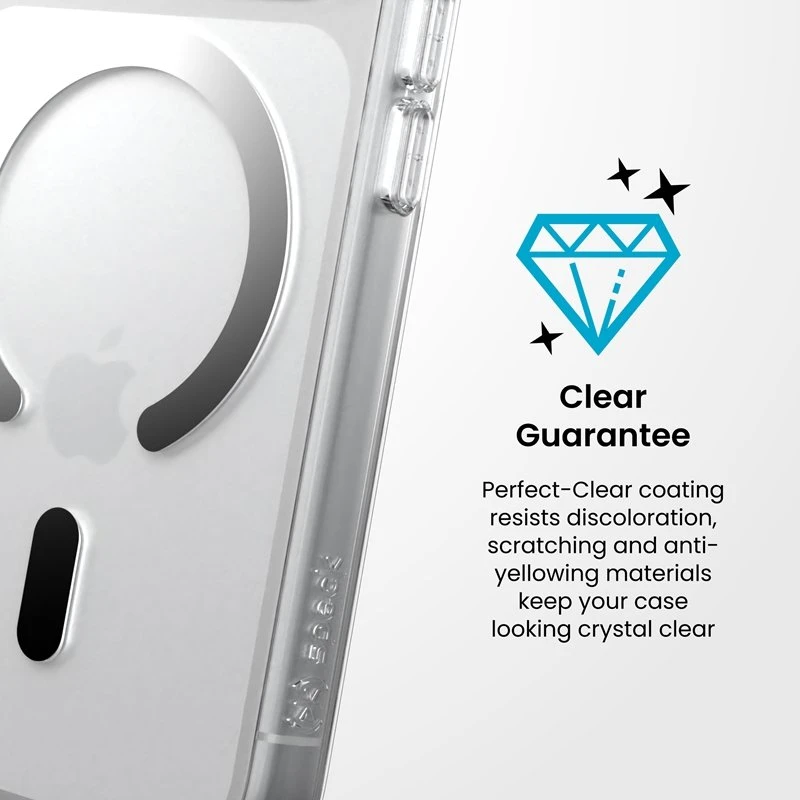 Permatomas dėklas Speck Presidio Perfect-Clear MagSafe iPhone 18 Pro / 17 Pro