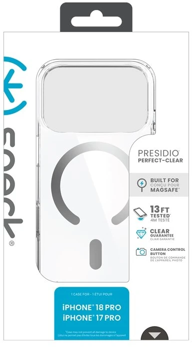 Permatomas dėklas Speck Presidio Perfect-Clear MagSafe iPhone 18 Pro / 17 Pro