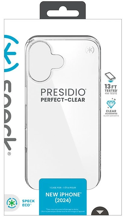 Speck Presidio Perfect-Clear - dėklas skirtas Apple iPhone 16 Clear