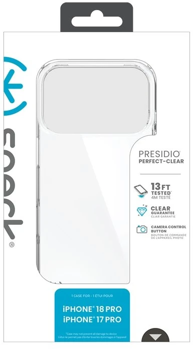 Permatomas dėklas Speck Presidio Perfect-Clear iPhone 18 Pro / 17 Pro