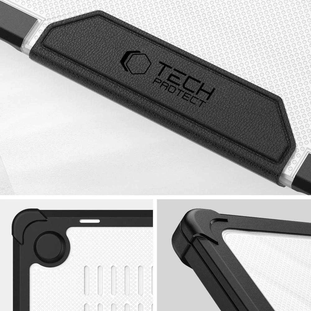 „Tech-Protect SmartShell Pro“ dėklas, skirtas „MacBook Air 13“ (2023–2025 M2 / M3 / M4) – skaidrus ir juodas