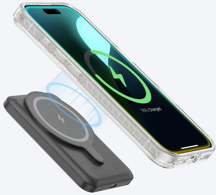 AmazingThing Titan Pro Mag dėklas su Magnetic Ring skirtas Apple iPhone 16 Pro - skaidrus