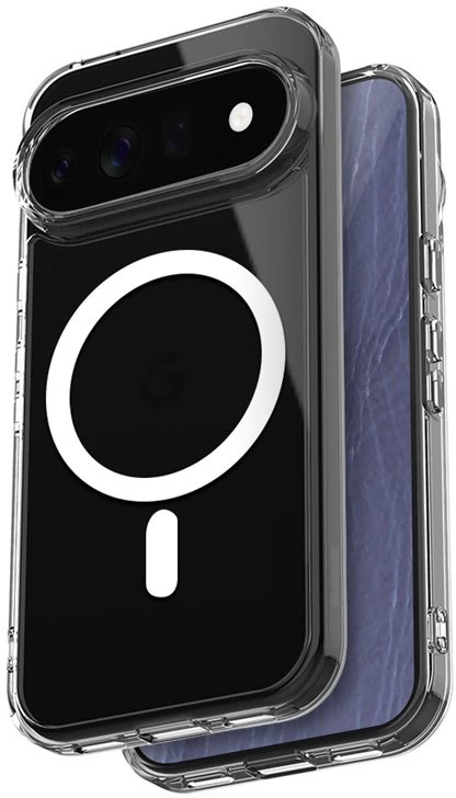 Permatomas „MagSafe“ dėklas Google Pixel 11, Crong Hybrid Clear Magnetic