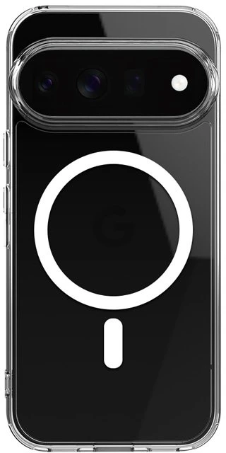Permatomas „MagSafe“ dėklas Google Pixel 11, Crong Hybrid Clear Magnetic