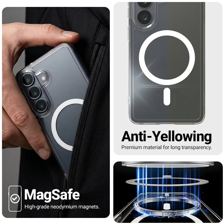 Permatomas MagSafe dėklas Motorola Edge 70 Fusion, Crong
