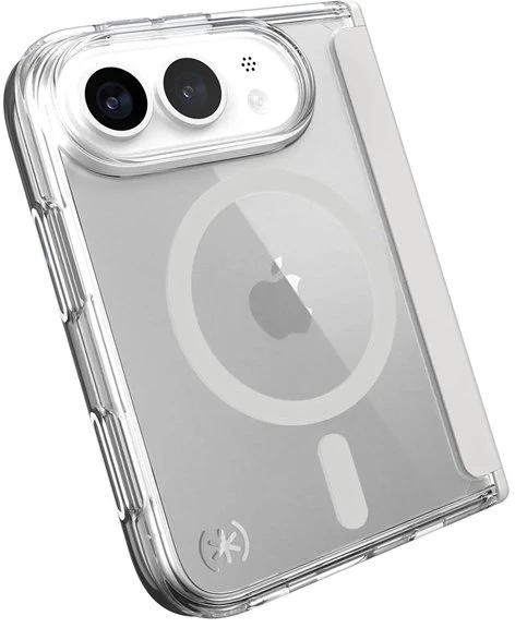 Permatomas „MagSafe“ dėklas „Speck Presidio Perfect Clear“ iPhone Fold