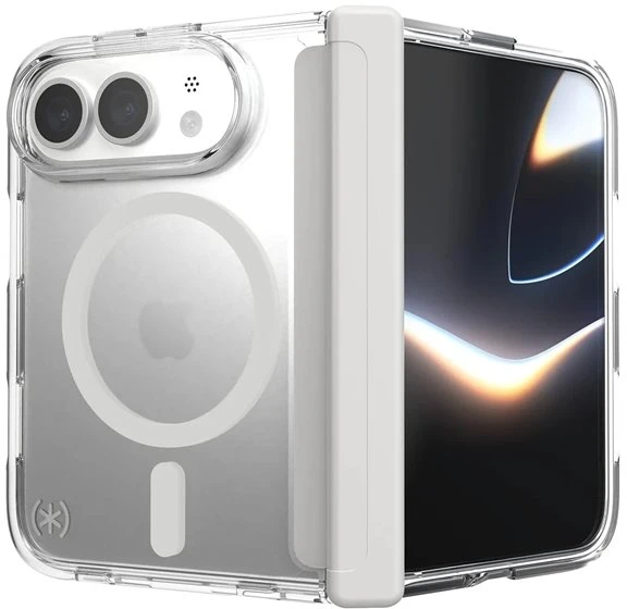 Permatomas „MagSafe“ dėklas „Speck Presidio Perfect Clear“ iPhone Fold