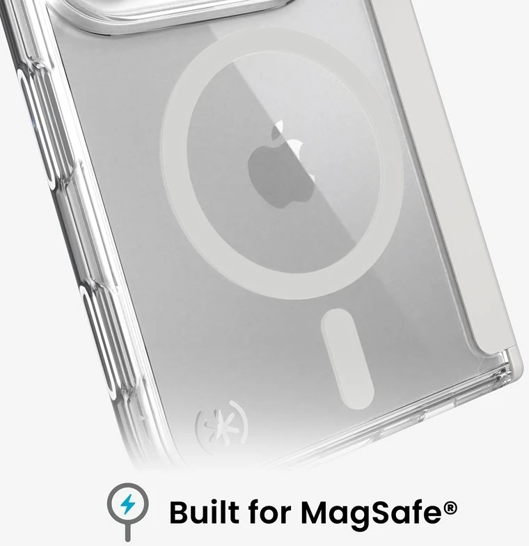 Permatomas „MagSafe“ dėklas „Speck Presidio Perfect Clear“ iPhone Fold
