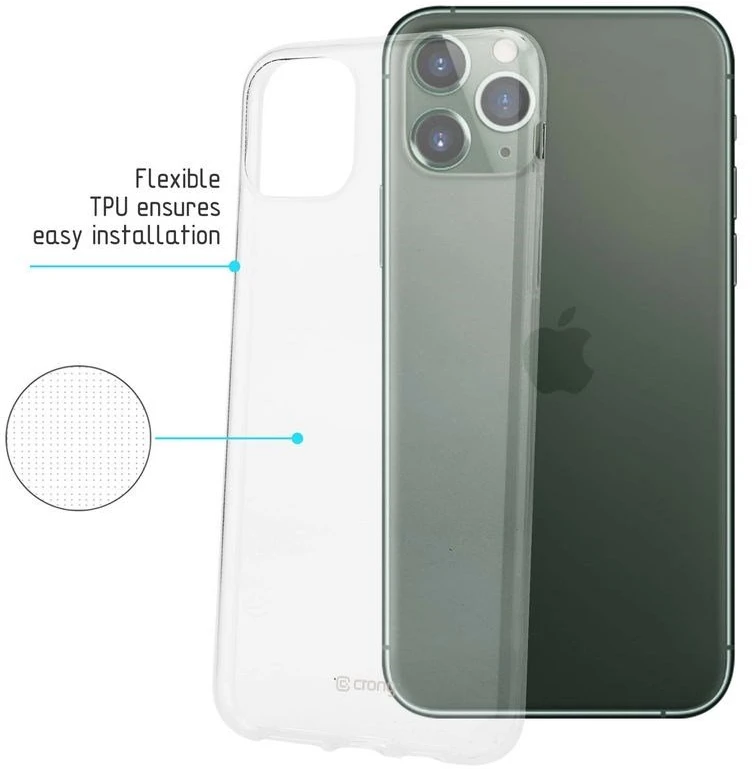 Crong Crystal Slim Cover - Flexible dėklas skirtas Apple iPhone 11 Pro Clear