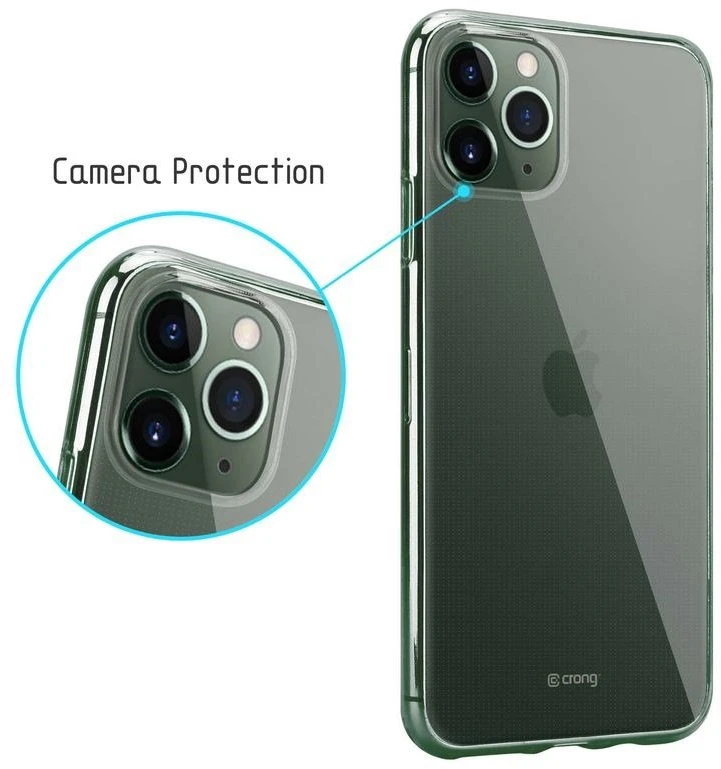 Crong Crystal Slim Cover - Flexible dėklas skirtas Apple iPhone 11 Pro Clear