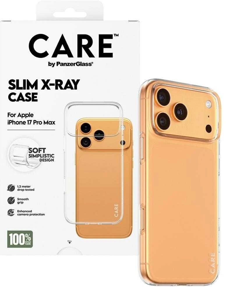 Panzer Glass „CARE by PanzerGlass“ madingas minkštas „X-Ray“ dėklas, skirtas „iPhone 17 Pro Max“ – permatomas