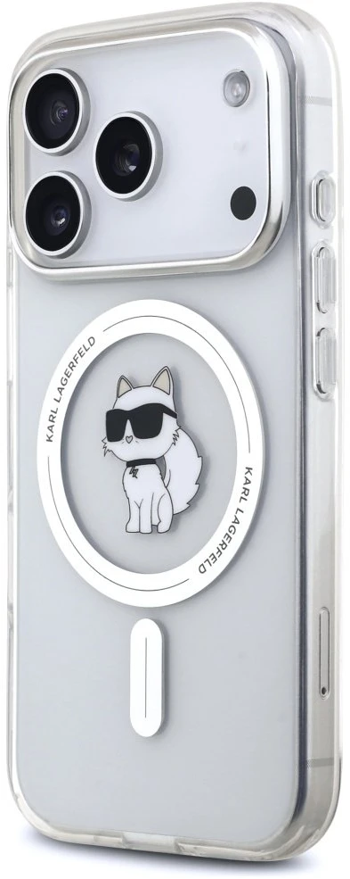 Karl Lagerfeld IML Choupette MagSafe dėklas skirtas Apple iPhone 17 Pro Max Clear