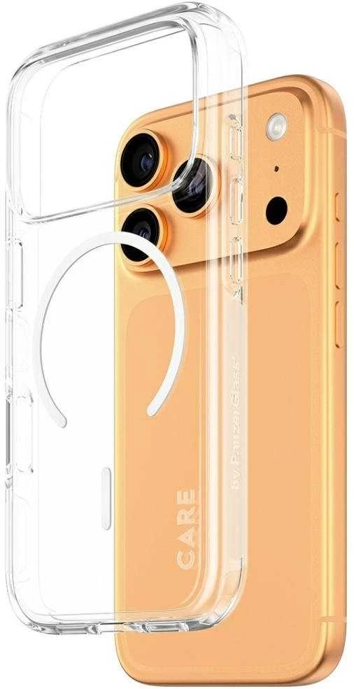 „Panzer Glass CARE by PanzerGlass Flagship Urban Explorer“ dėklas su „Baltas MagSafe“, skirtas „iPhone 17 Pro“ – permatomas