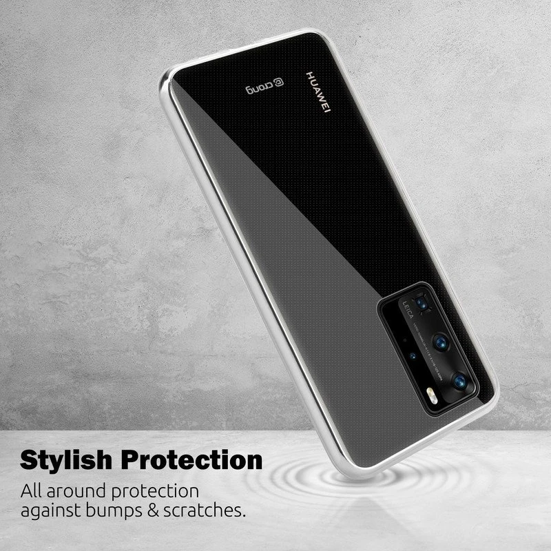 Crong Crystal Slim Cover - Protective dėklas skirtas Huawei P40 Clear