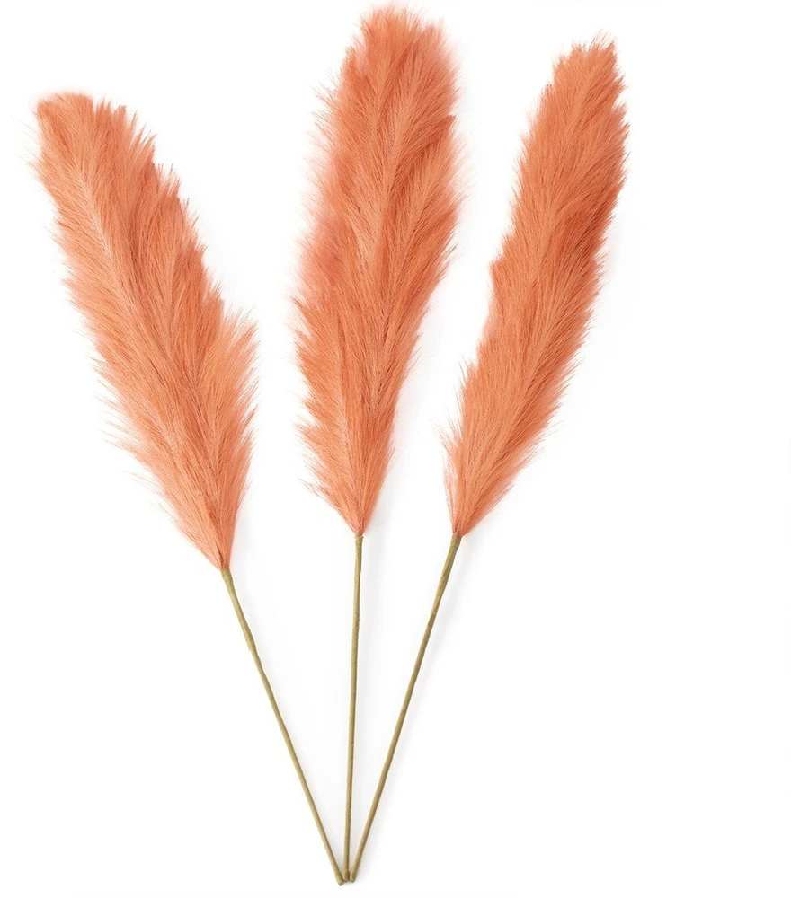 Dirbtinė pampų žolė AmeliaHome PAMPLY, 110 cm, 3 vnt. spalva: persikų